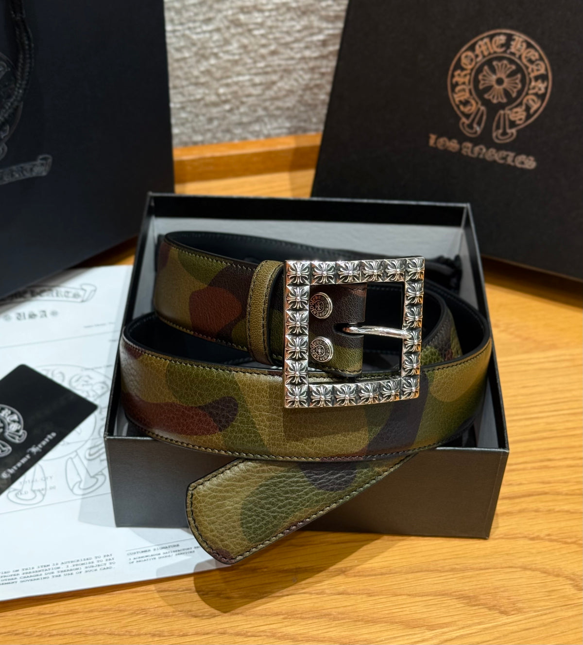 Chrome Hearts FLORAL SQUARE BELT 38mm #383783