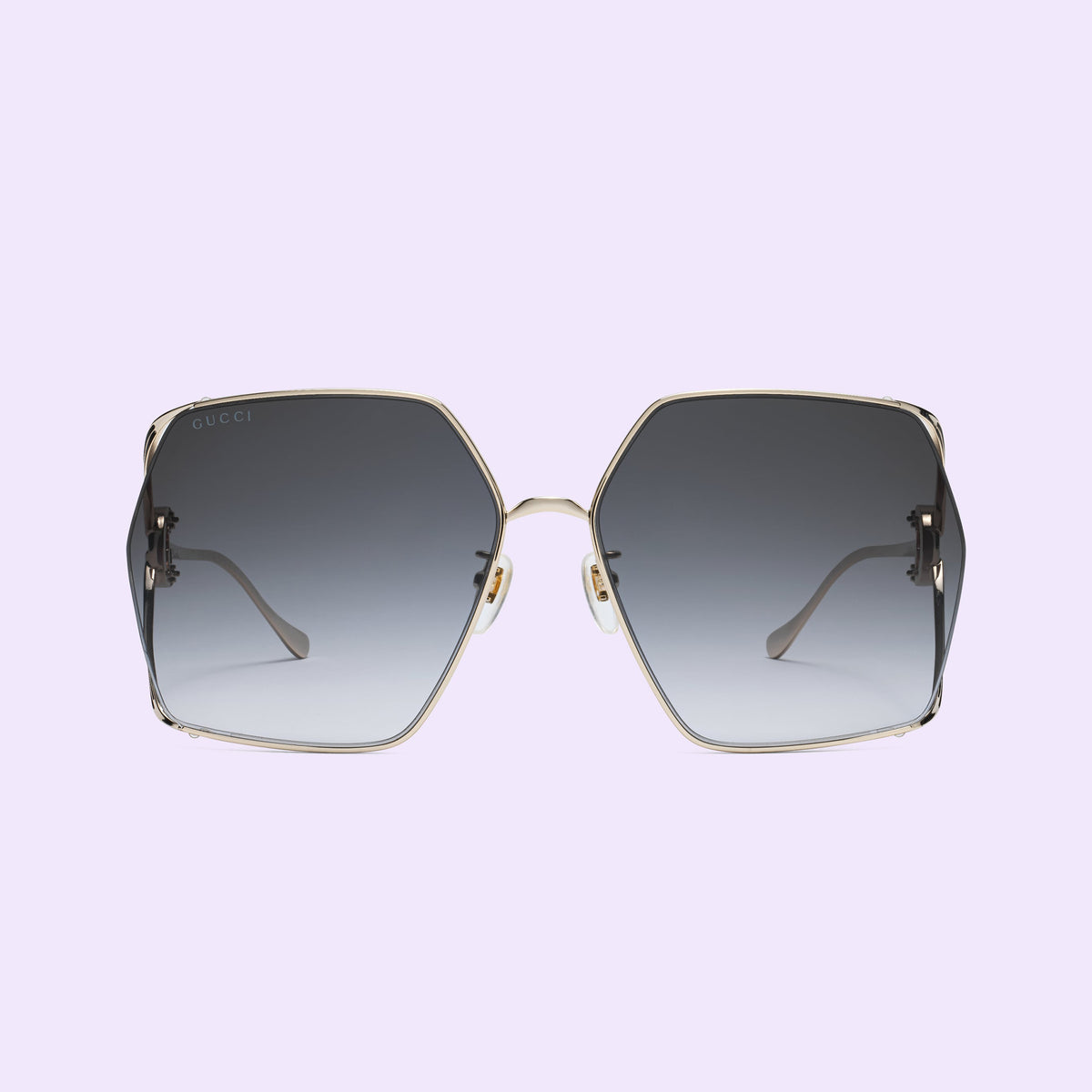 Gucci Oversized Frame Thin Legs Alloy Irregular Shape Sunglasses Glasses Eyeglasses #97465
