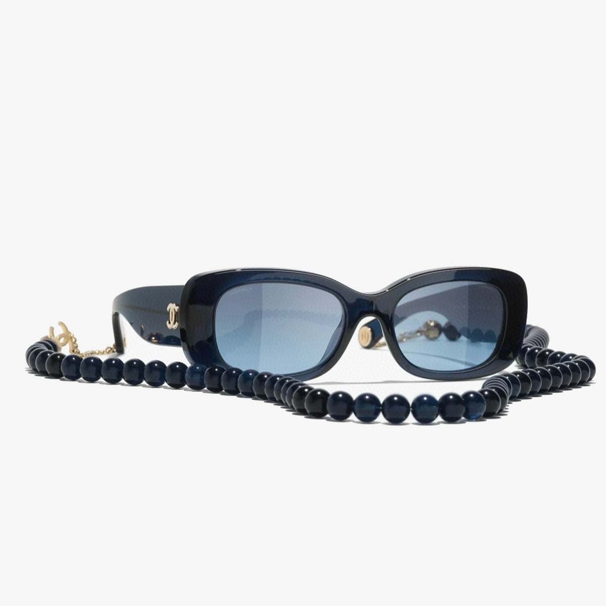 Chanel Women's Solid Colour Summer Beaded Chain Shape Plate Frame Sunglasses Glasses #76861