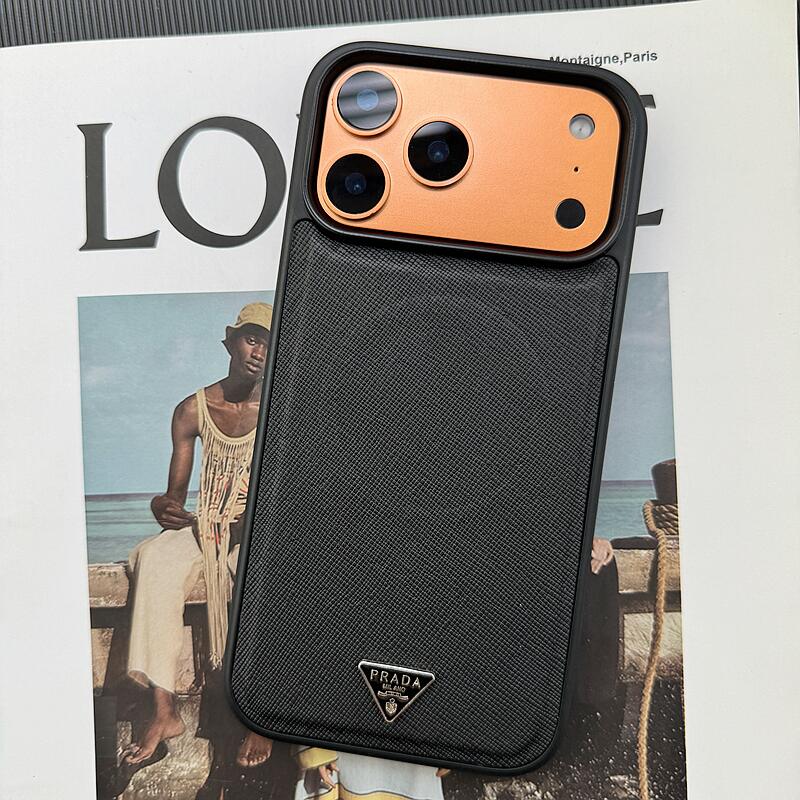 Prada Men's And Women's Fashion Classic Solid Color Triangle Icon iPhone 12-17 Pro Max Phone Case Other  Accessories #79353