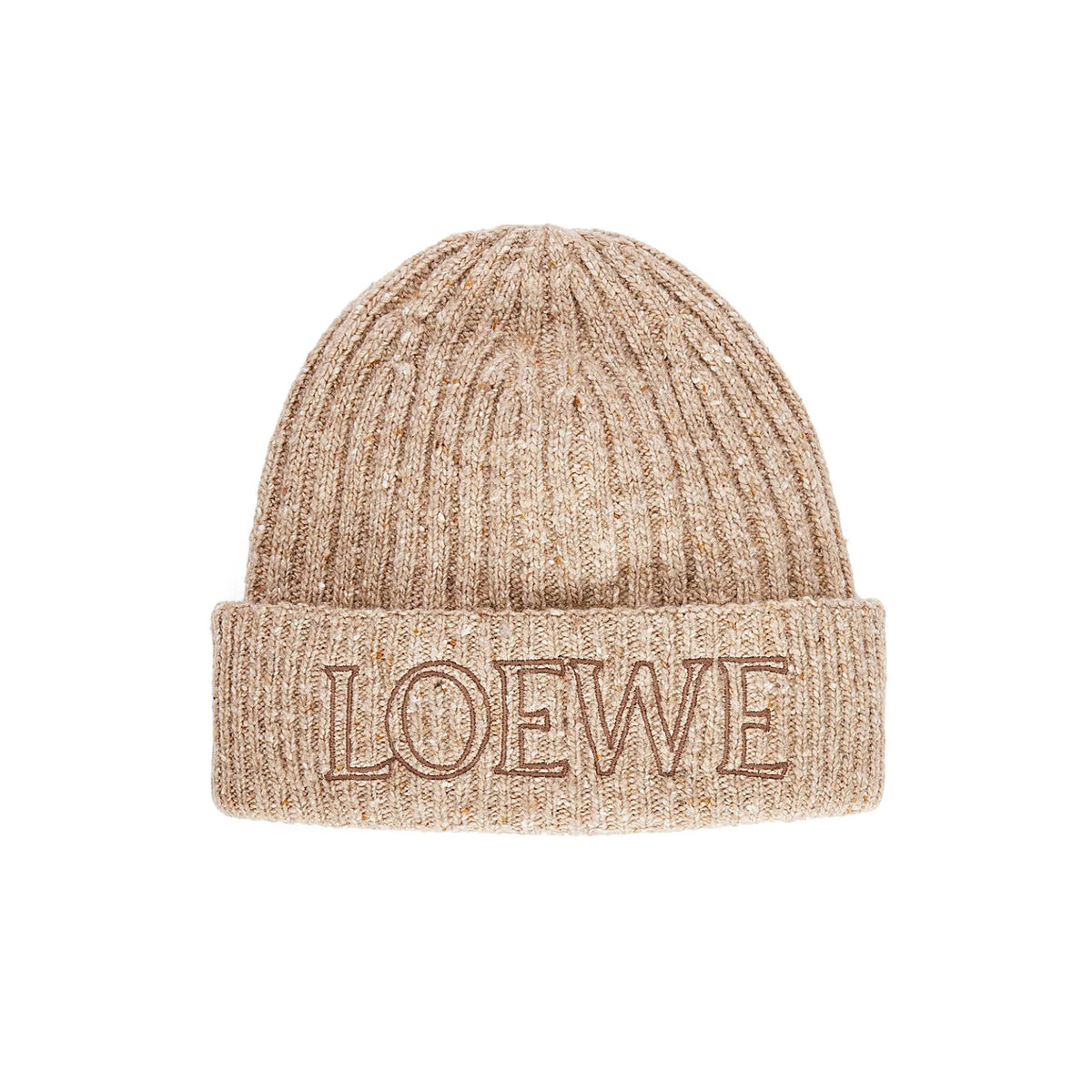 Loewe Men's and Women's Logo Letter Embroidered Ribbed Knit Fleece Cap Hat #97697