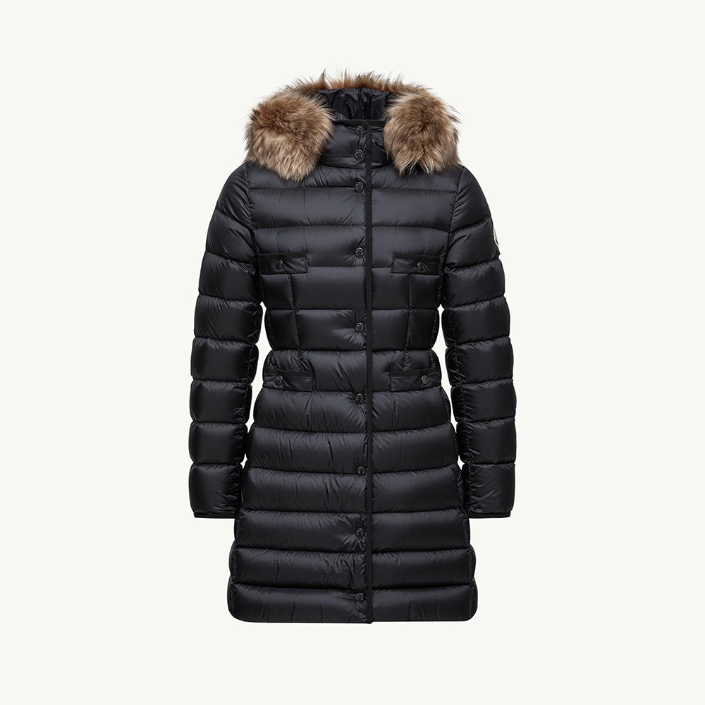 Moncler Hirmafur Hooded Shearling Long Down Jacket #297457