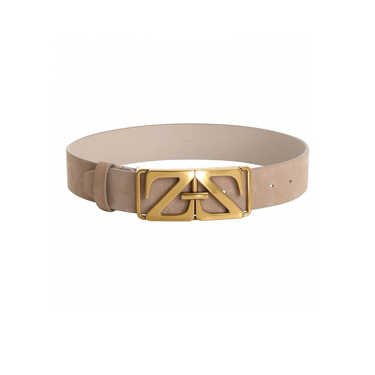 Zimmermann  Women's Spring Summer Metal Leather Belt Letter Fashion Suede Black And White Classic Belt Ngvp #7725