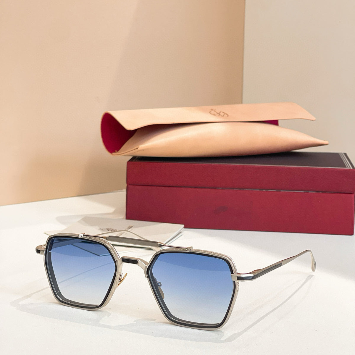 Jacques Marie Mage Commodore Men's And Women's Aviators Glasses Tinted Metal Frame Sunglasses Fashion Modern Trend Casual Eyewear Accessories Ngvp #2218