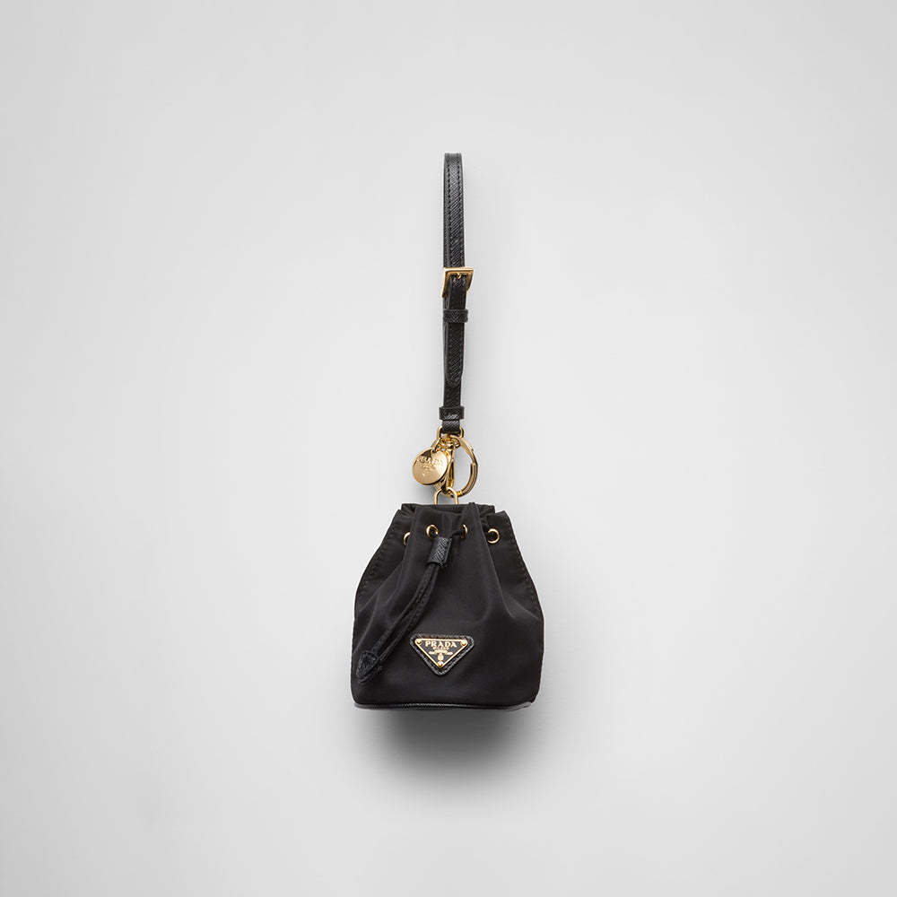 PRADA Black Mini Icon Re-nylon Keychain Charm #336002