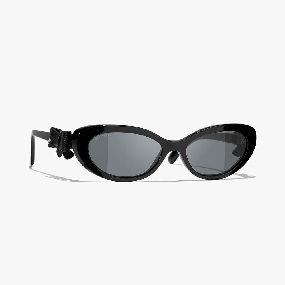 Chanel Cat Eye Sunglasses Acetate Calfskin #335511