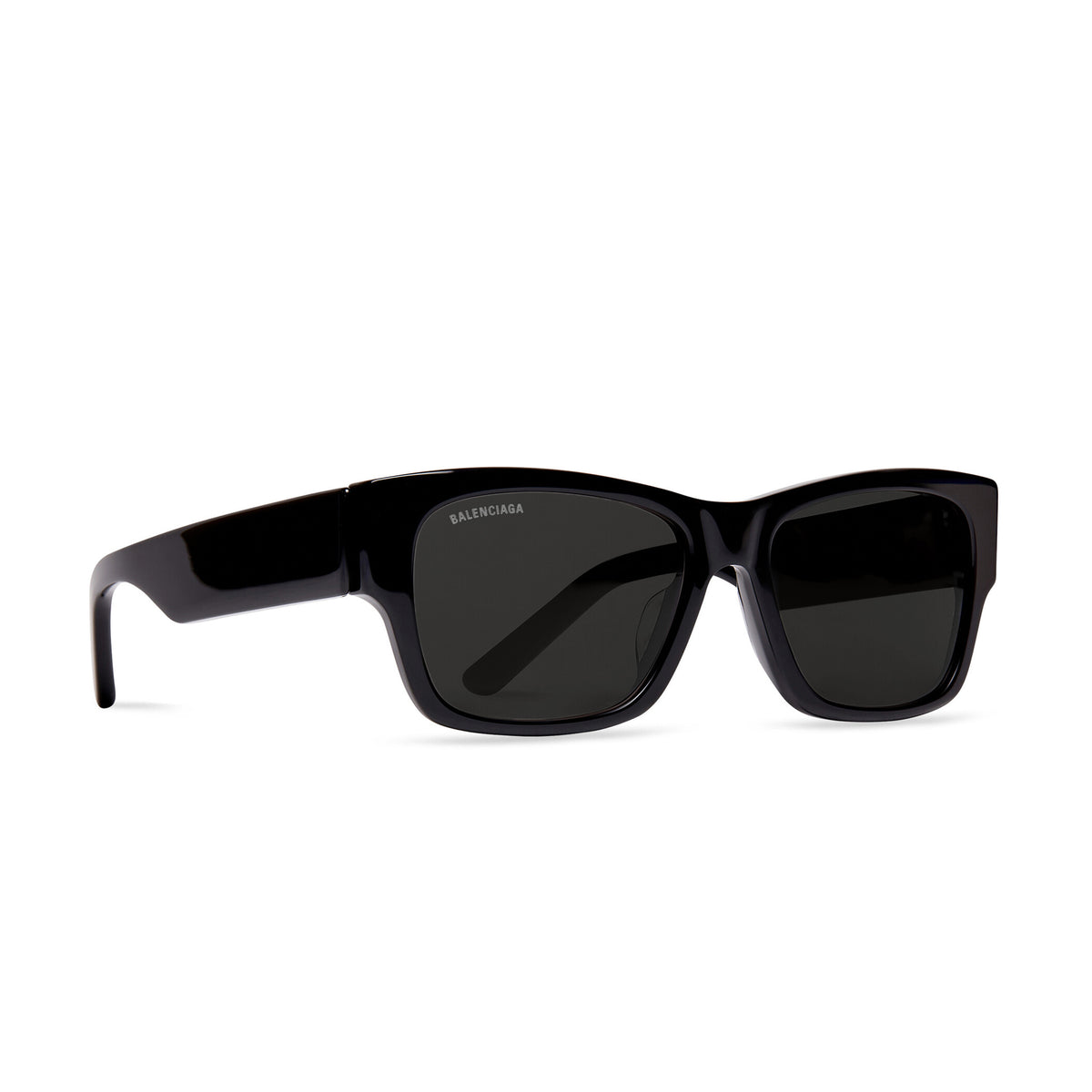 Balenciaga Men's Black Personalized Trend Letter Printing Simple Plate Frame Rectangular Sunglasses Glasses #74374