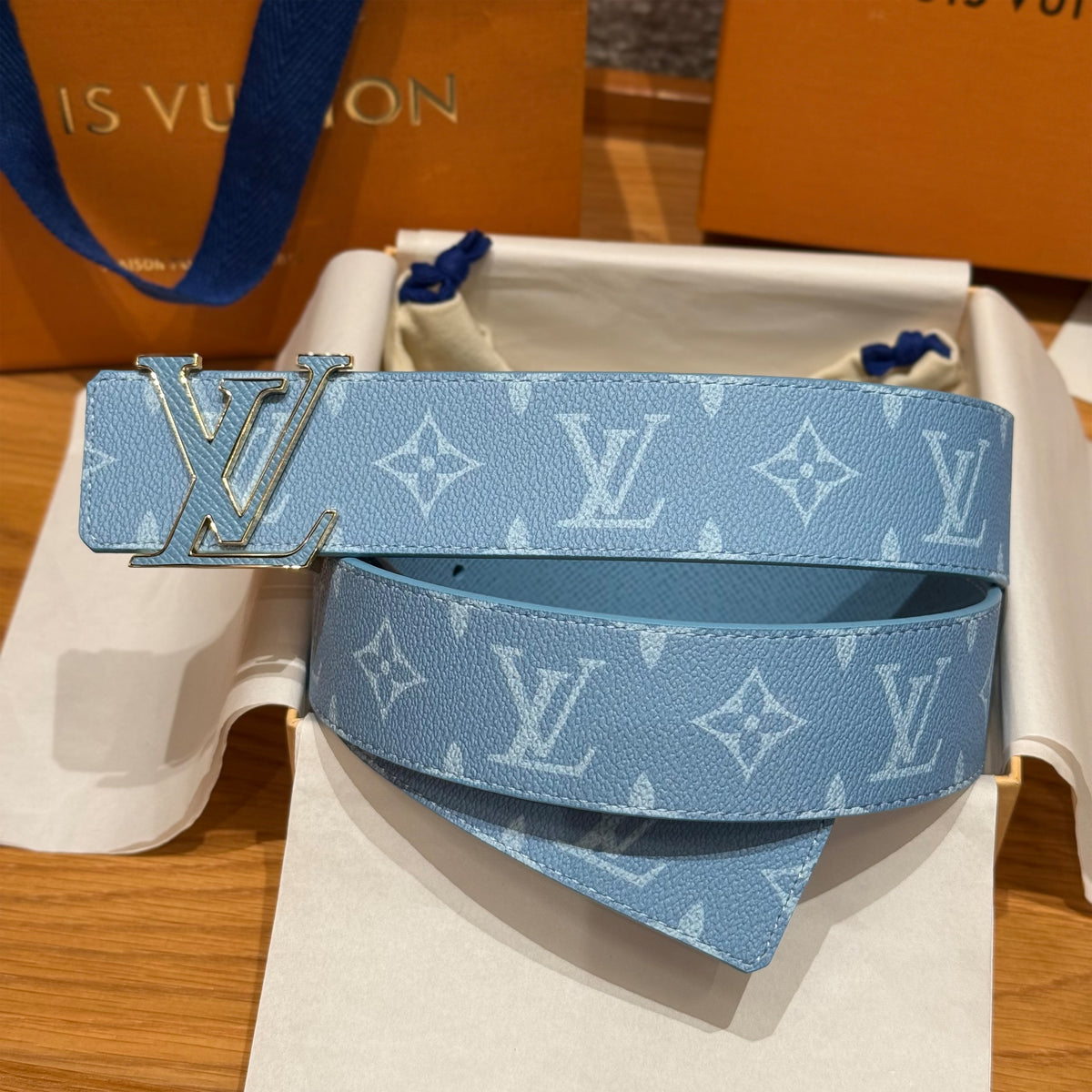 Louis Vuitton Men's Logo Canvas Leather LV Initiales 4cm Reversible Belt #81311