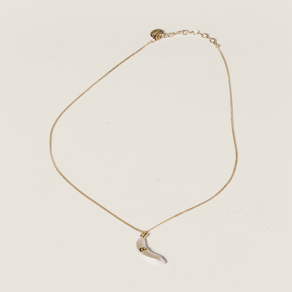 MiuMiu Gold cream Metal Necklace With Pendant #393711