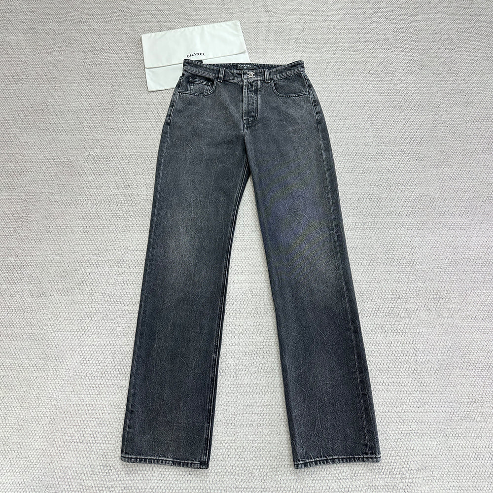 Chanel Bag Buckle Low Waist Jeans #378814
