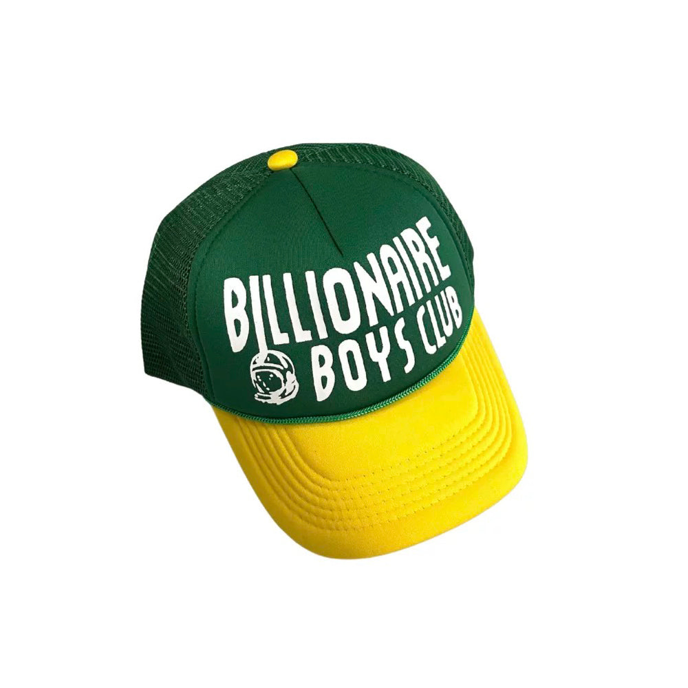 Billionaire Unisex Fashion Trend Color Blocked American Retro English Letter Print Mesh Baseball Cap Duckbill Hat Hat Accessories #78687