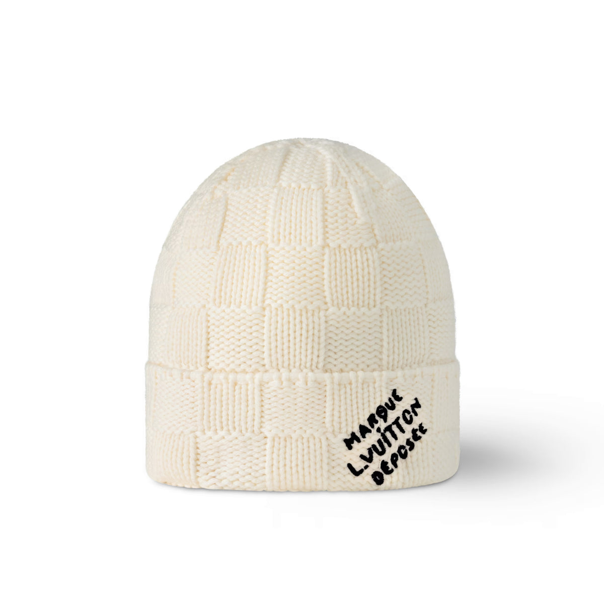 DAMIER SNUG  Louis Vuitton Women's Men's New Fall And Winter Pure Cold Cap Knitted Logo Warm Cap Black And White Trend #75577