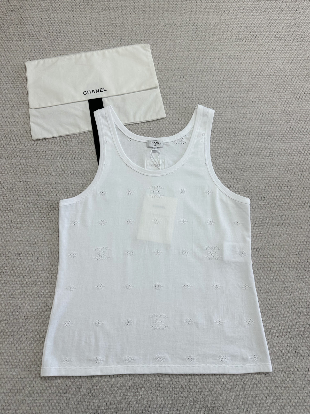Chanel Top-Quality Version Vest Cotton White #377926