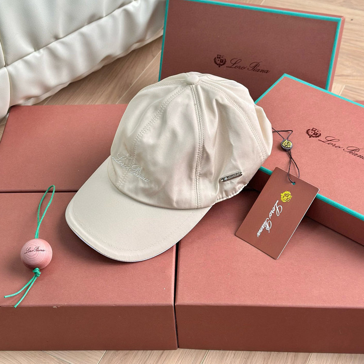 Loro Piana Men's Solid Color Letter Logo Embroidery Cotton Couple Style Duck Cap Hats #71494