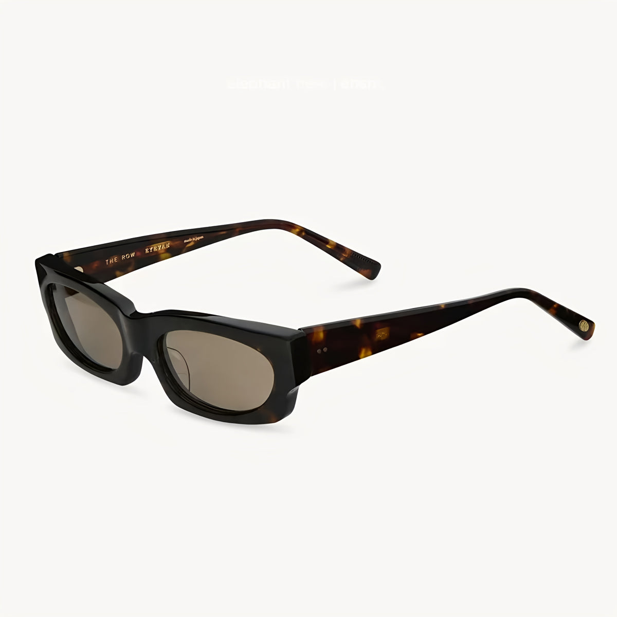 THE ROW  Men's Women's Fashion Sunglassas Senior Luxury Leopard Curry Black Frame Glasses  Accessories Ngvp #2635