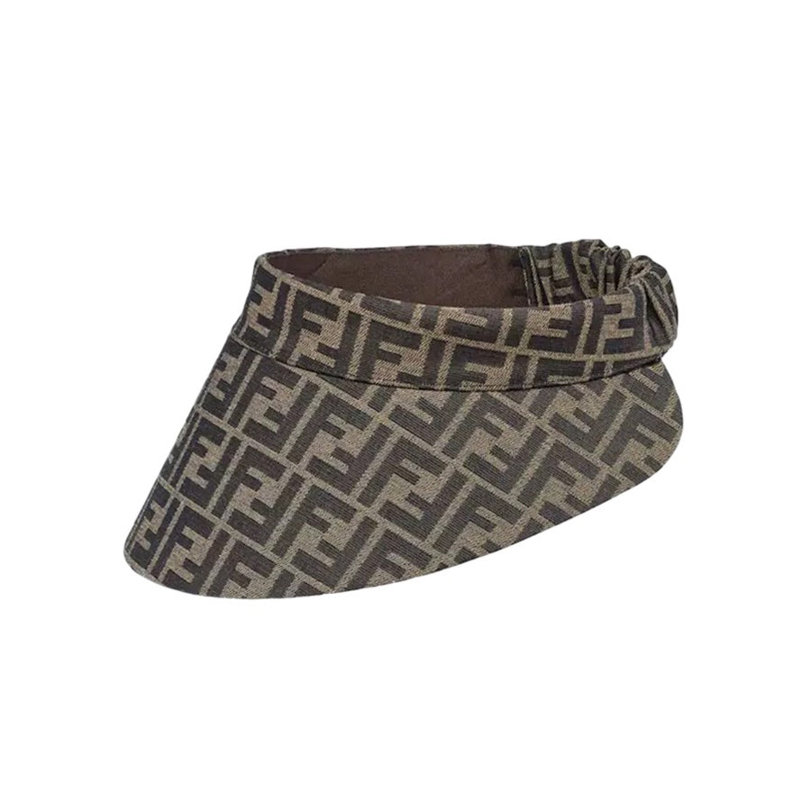 Fendi Women's Brown Jacquard Cluster Sunscreen Hat Cap #98514