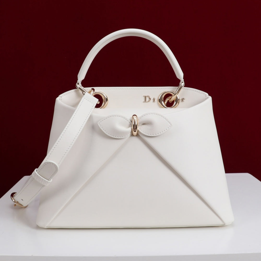 Dior Bow Plain Handbag