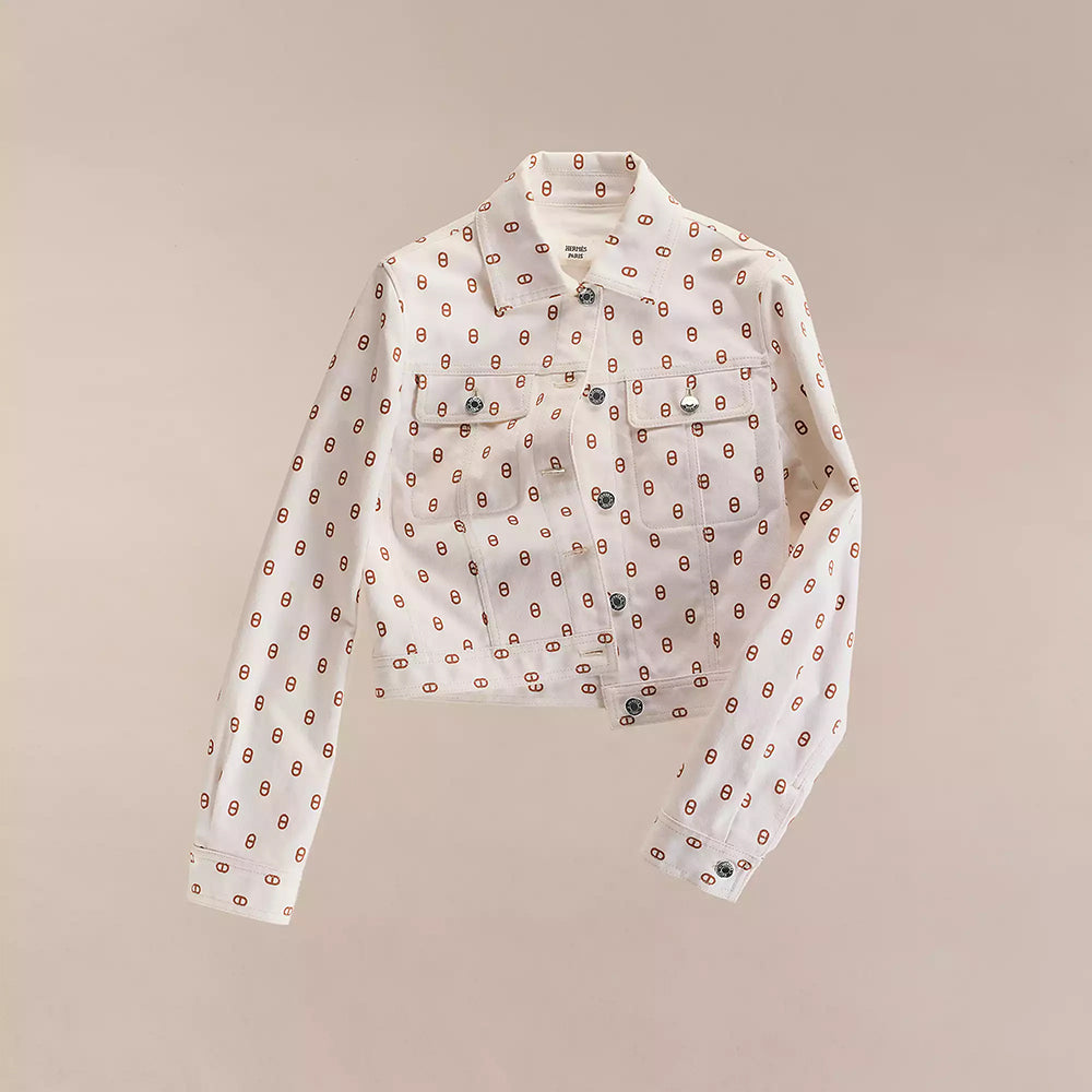 Herm¨¨s Chaine d Ancre Denim Jacket Skirt #377747