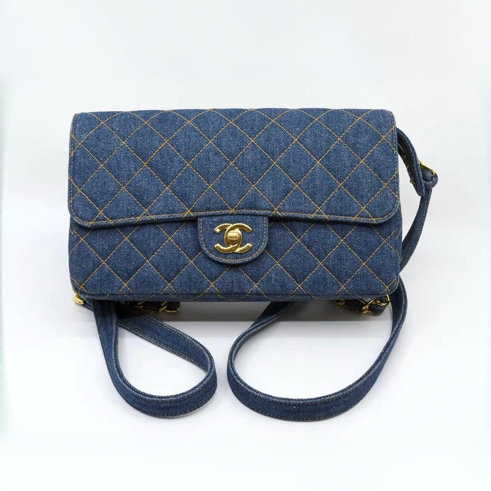 Chanel Vintega Denim Backpack #377605