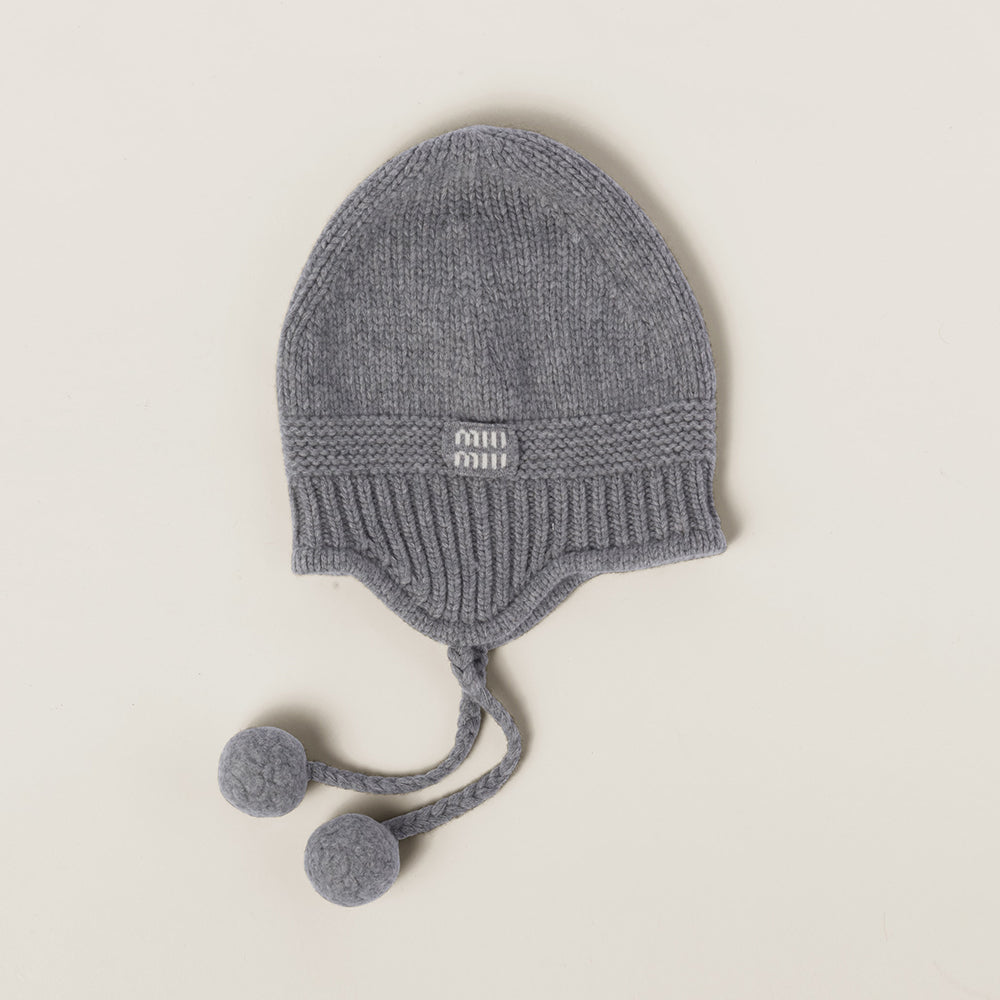MiuMiu Wool and Cashmere Hat Gray #334924