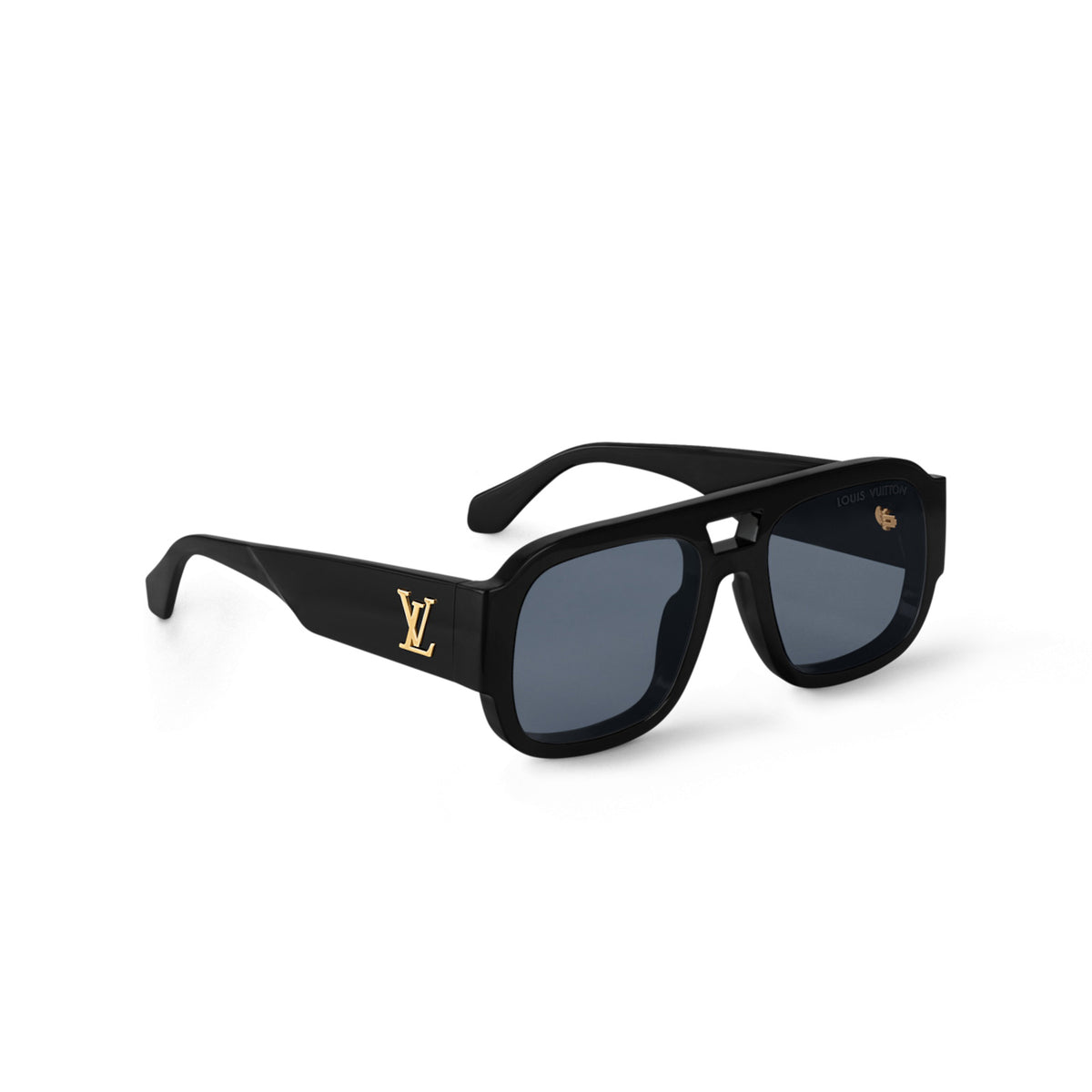 Louis Vuitton LV CLASH PILOT Men's Solid Color Acetate Metal Logo Embellished Aviator Style Sunglasses Eyeglasses Glasses #76423