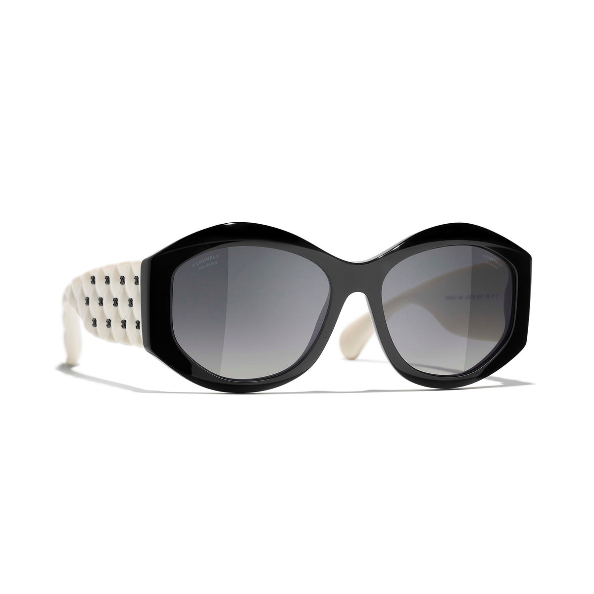 Chanel Women's Black Diamond Lens Irregularly Shaped Sunglasses Glasses Eyeglasses #98837