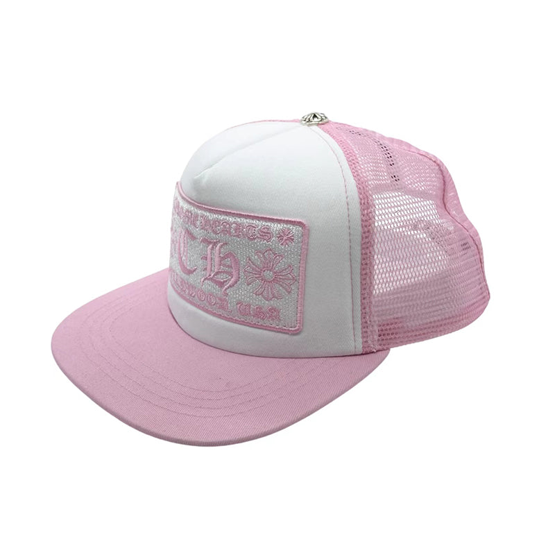 Chrome Hearts Men's Women's Fashion Color Blocking Logo Embroidery Metal 925 Silver Baseball Cap Hat  #81312