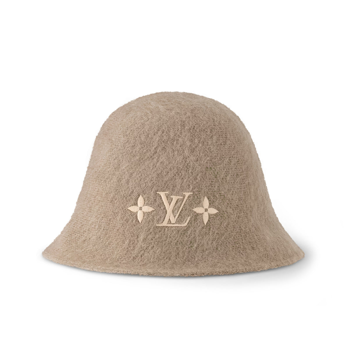 Louis Vuitton LV Fluffy Women's Autumn and Winter Solid Color Embroidered Logo Logo Mohair Fisherman's Hat Cap #74912
