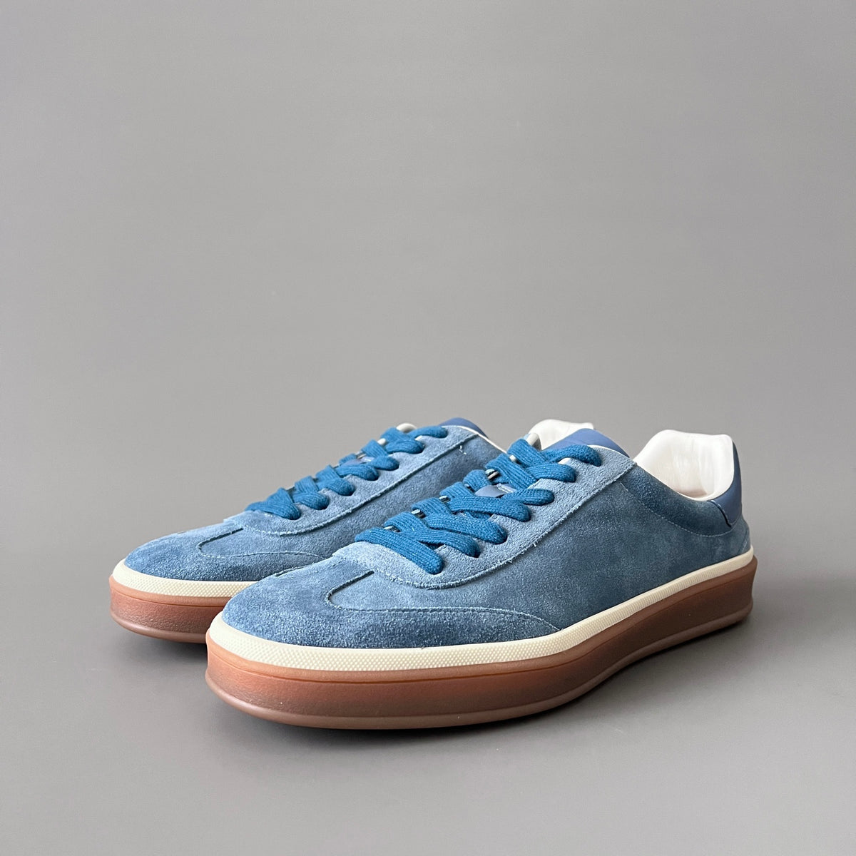 Loro Piana Men's Tennis Walk Dexun Sports Shoes Suede Round Toe Lace-Up Solid Color Four-Season Casual Shoes Low-Top Sneakers Ngvp #2268
