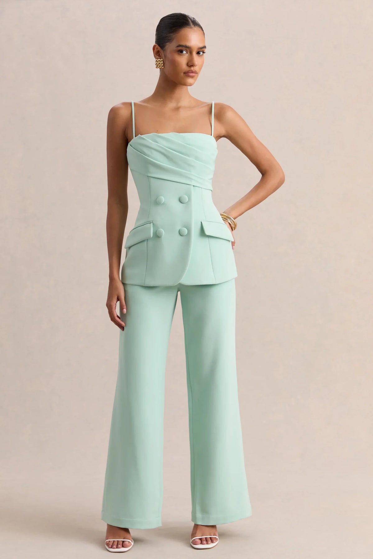 Malou | Sage Tailored Trousers