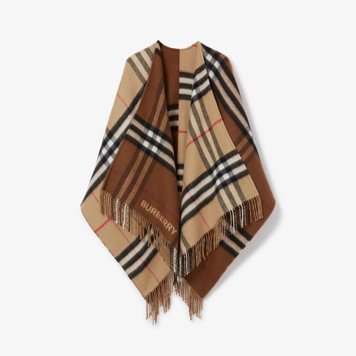 Burberry Plaid Wool Shawl Scarf #96623