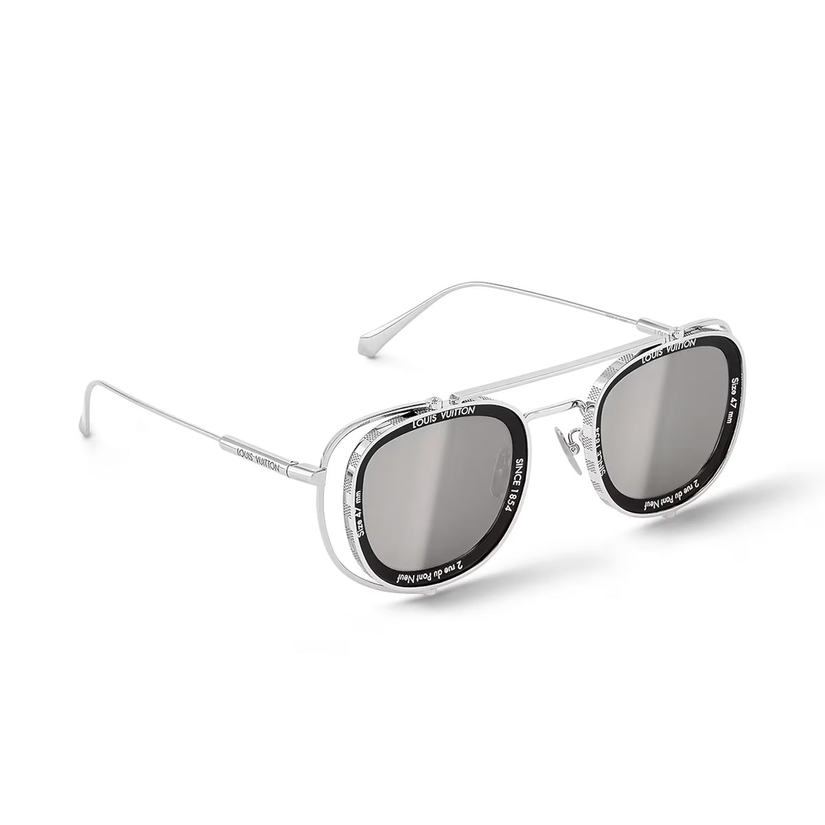 Louis Vuitton LV SUPER VISION METAL PILOT SQUARE Men's Aviator Style Sunglasses Eyeglasses Glasses #72722