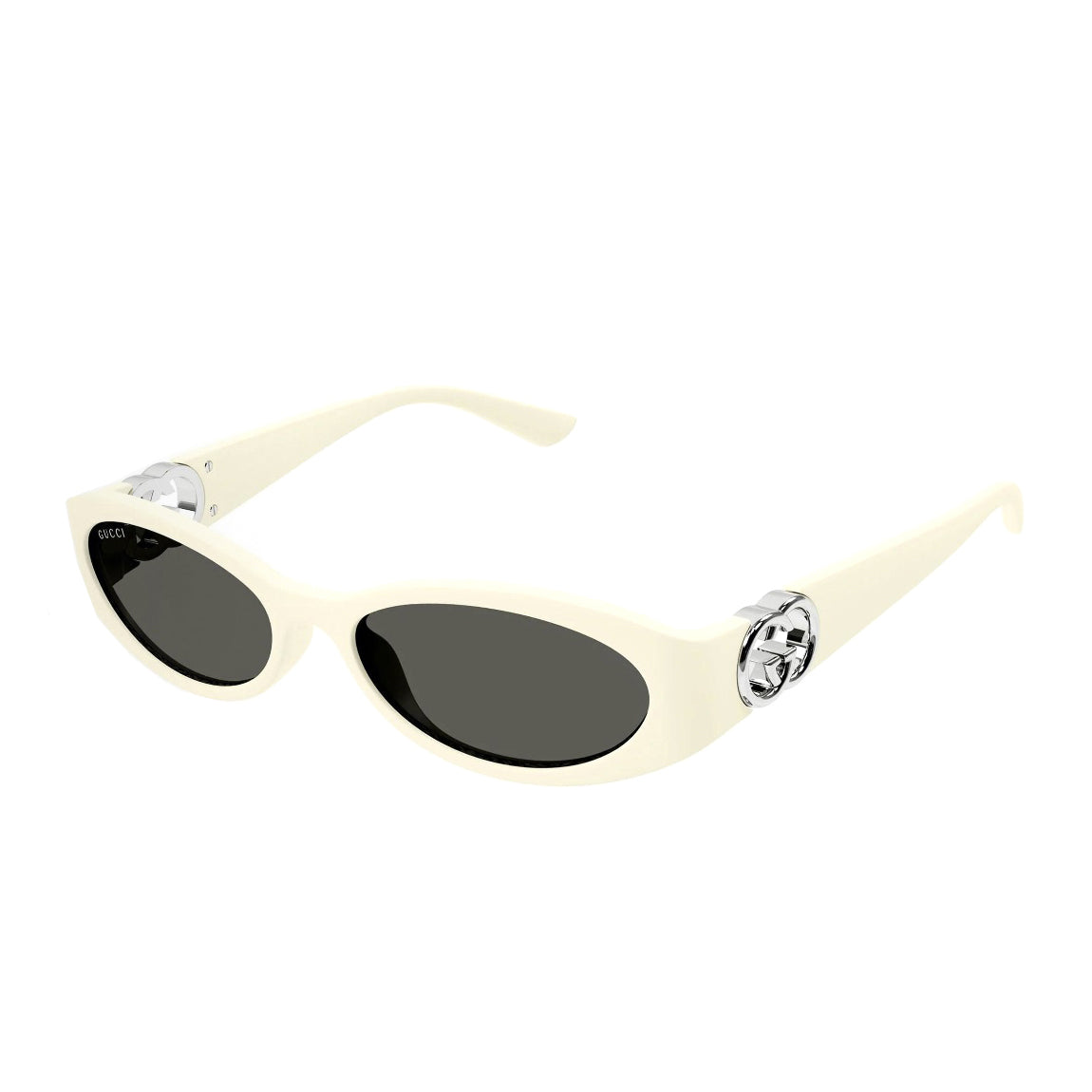 Gucci Women's Solid Colour Oval Temple Hollow GG Print Sunglasses Glasses #77134