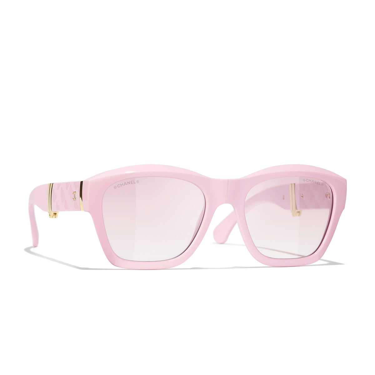Chanel Women's Solid Color Nylon Fabric Square Sunglasses Eyewear Glasses #77519