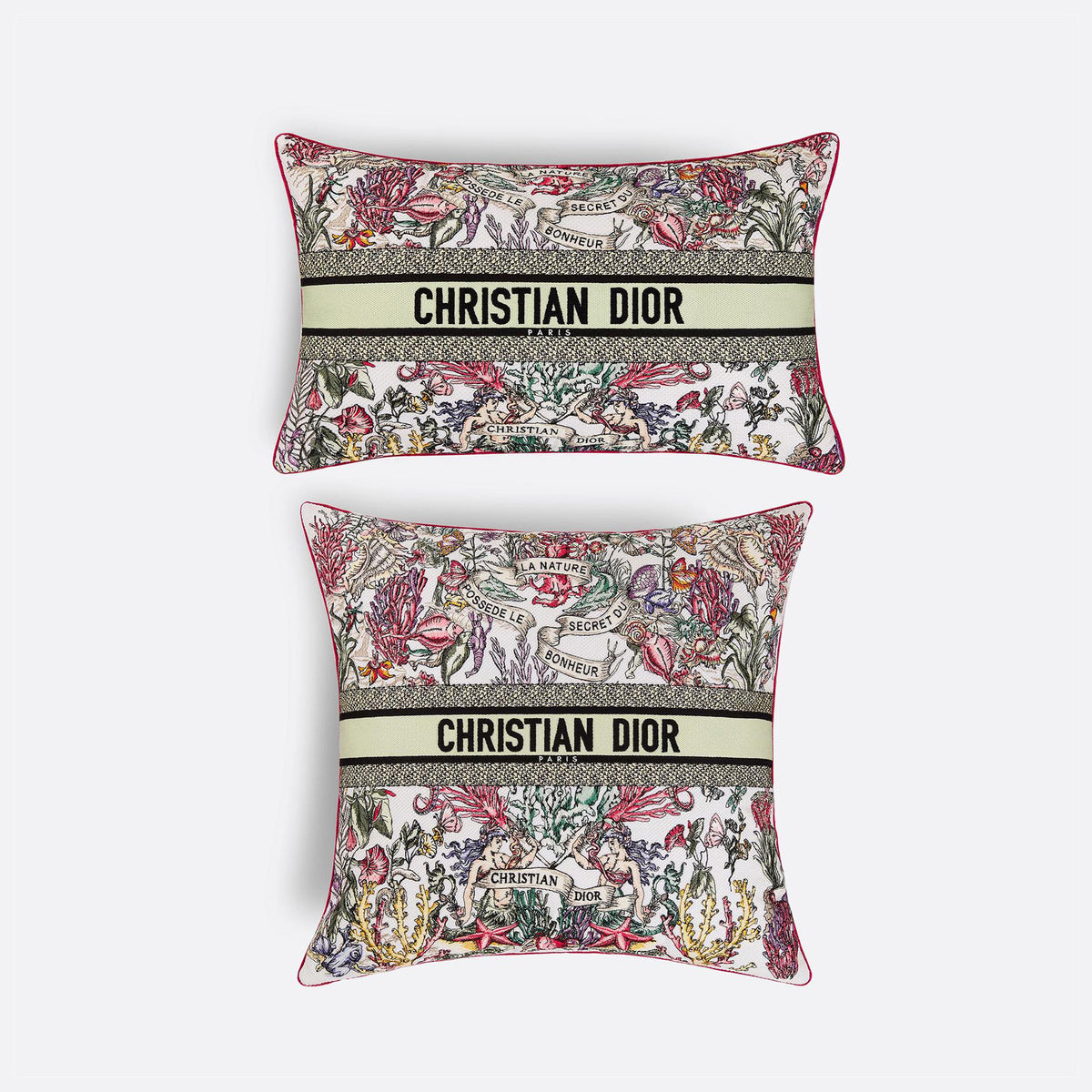 Dior Embroidered Pattern Printed Cushion 50 X 50 cm Lumbar Pillow 30 X 50 cm Home Accessories #77393