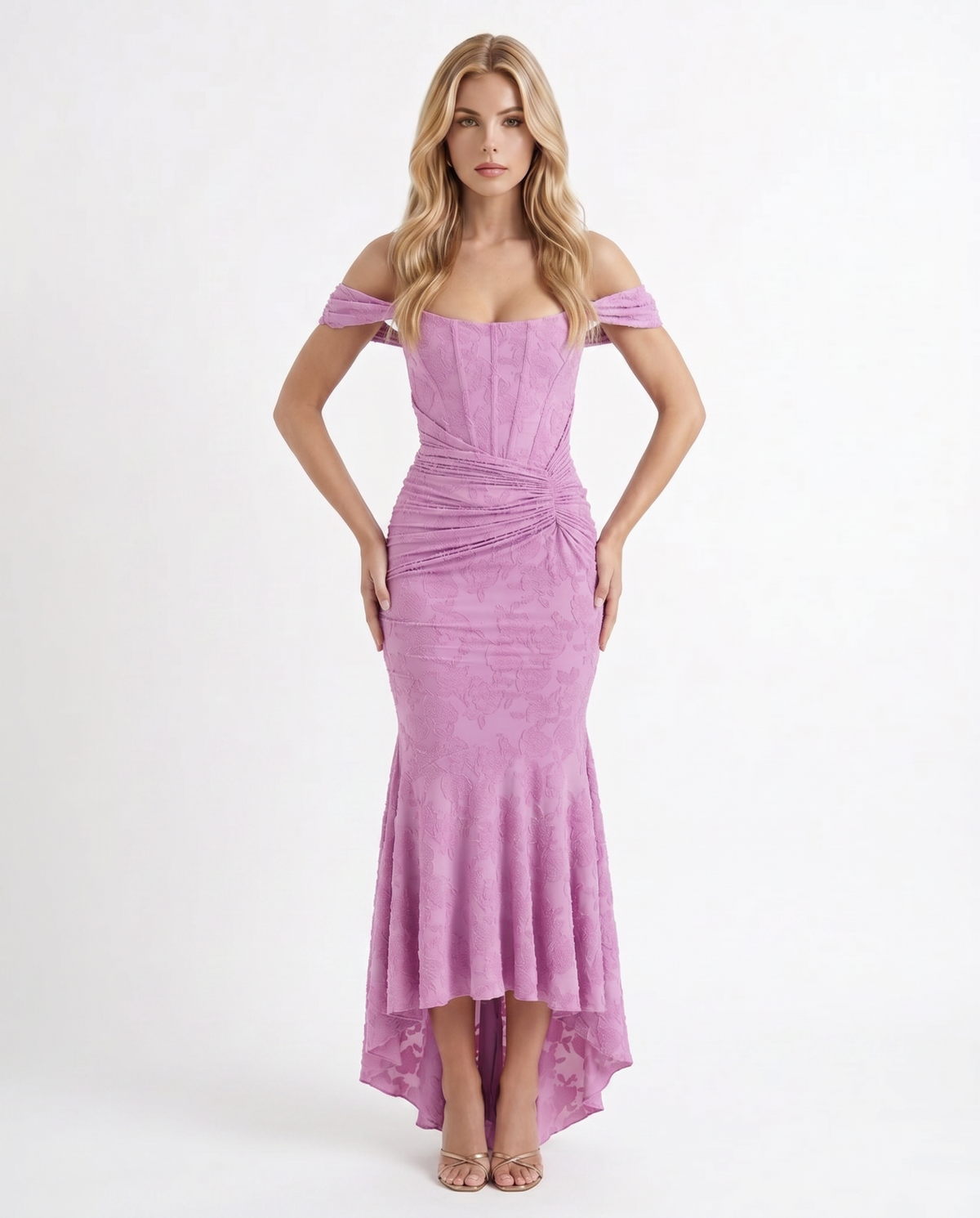 Carisia Corset Maxi Dress - Pink