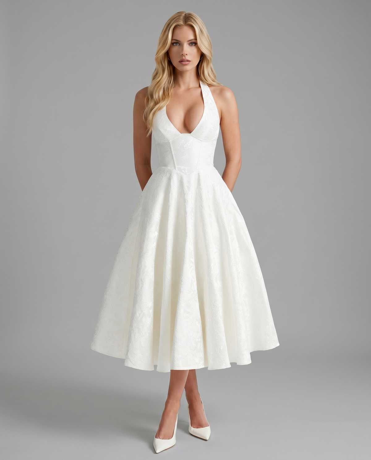 Effie Midi Dress - Ivory