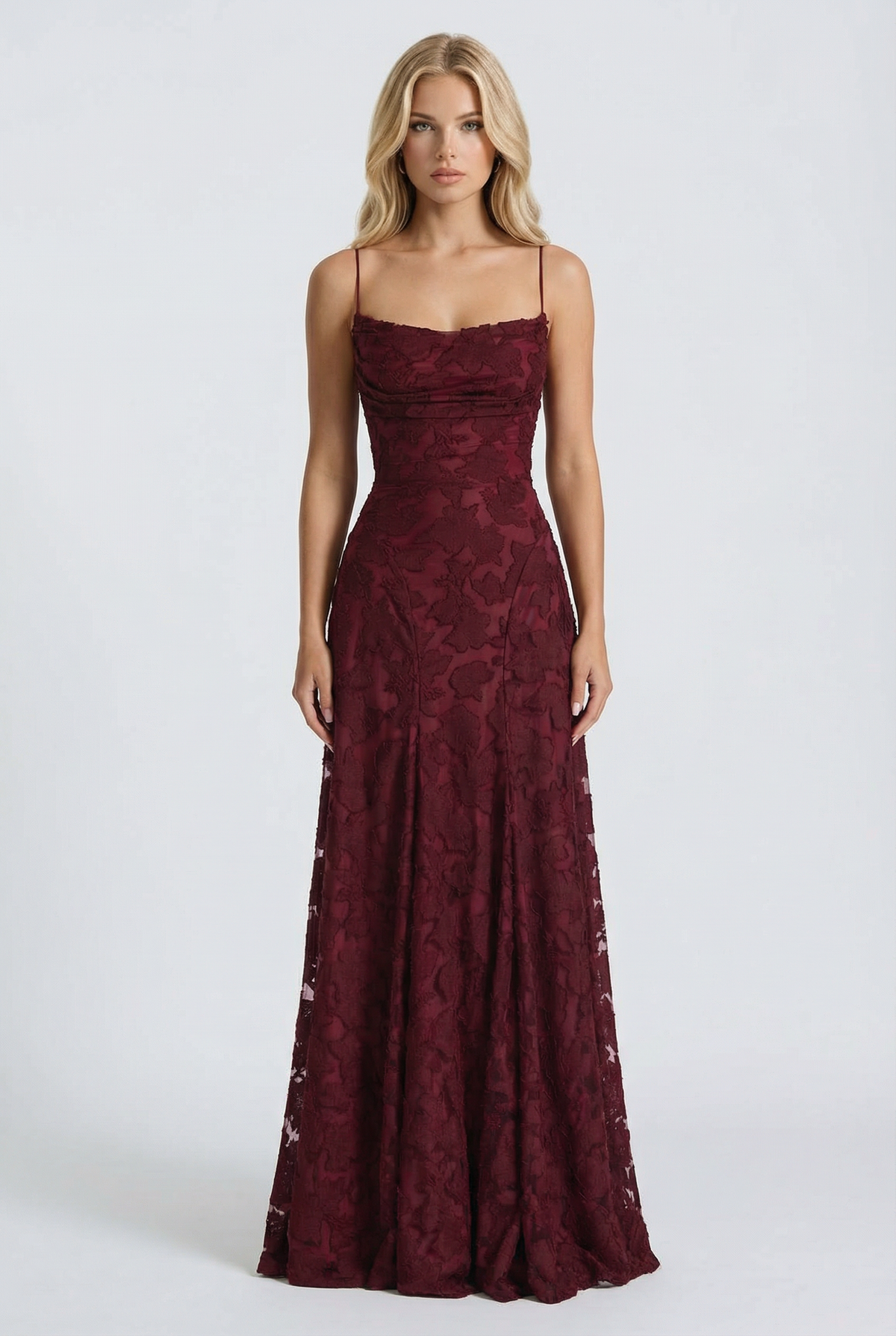 Francis Butterfly Maxi Dress - Burgundy