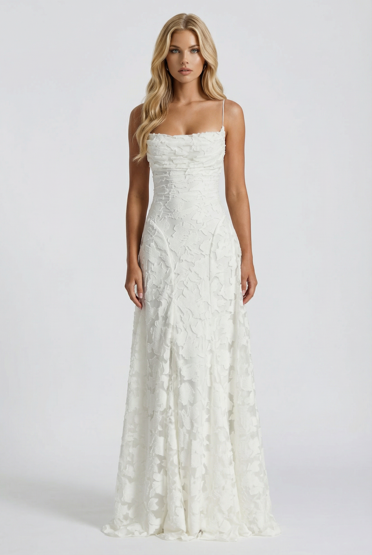 Francis Butterfly Maxi Dress - White